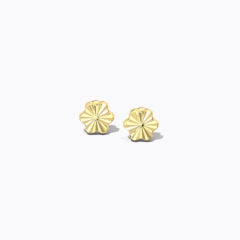 Floret Beam Kids' Gold Earrings Gold Earrings 14 Karat Yellow Gold Floret Beam Kids' Gold Earrings