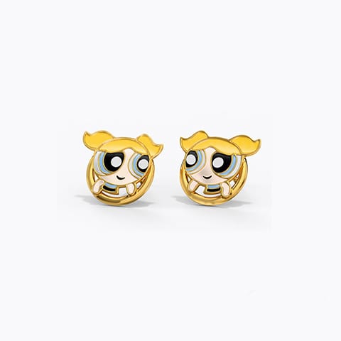 Happy Bubbles Kids' Gold Earrings Gold Earrings 14 Karat Yellow Gold Happy Bubbles Kids' Gold Earrings