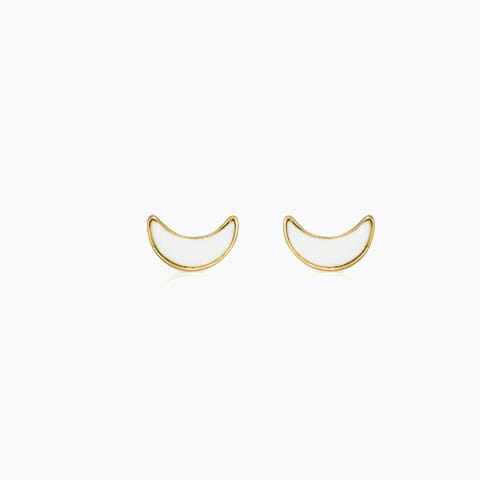Little Moon Kids' Gold Earrings Gold Earrings 14 Karat Rose Gold Little Moon Kids' Gold Earrings