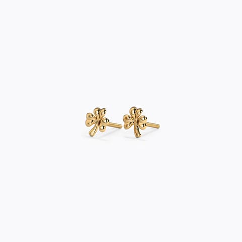 Lil Clover Kids' Gold Earrings Gold Earrings 14 Karat Yellow Gold Lil Clover Kids' Gold Earrings