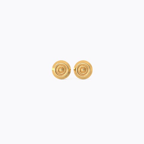 Ripple Circlet Kids' Gold Earrings Gold Earrings 14 Karat Yellow Gold Ripple Circlet Kids' Gold Earrings