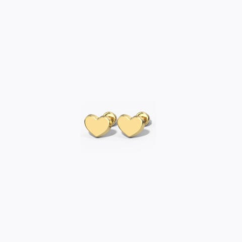 Simply Love Kids' Gold Earrings Gold Earrings 14 Karat Yellow Gold Simply Love Kids' Gold Earrings