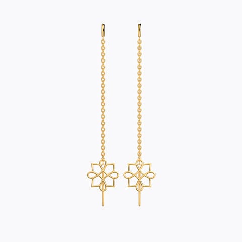 Ella Miraculous Gold Sui Dhaga Earrings Gold Earrings 14 Karat Yellow Gold Ella Miraculous Gold Sui Dhaga Earrings