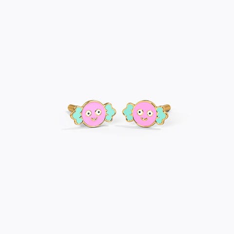 Sweet Candy Kids' Gold Earrings Gold Earrings 14 Karat Yellow Gold Sweet Candy Kids' Gold Earrings