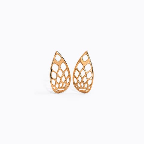 Shear Petal Gold Hoop Earrings Gold Earrings 14 Karat Rose Gold Shear Petal Gold Hoop Earrings