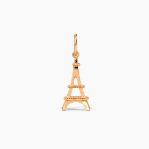 Eiffel In Love' Travel Gold Charm Gold Charms 14 Karat Rose Gold Eiffel In Love' Travel Gold Charm