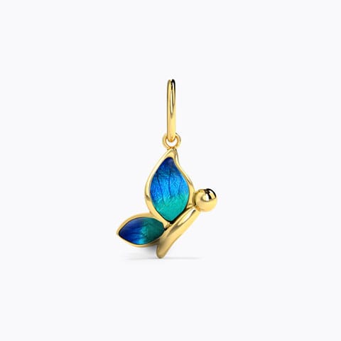 Butterfly Love Gold Charm Gold Charms 14 Karat Yellow Gold Butterfly Love Gold Charm