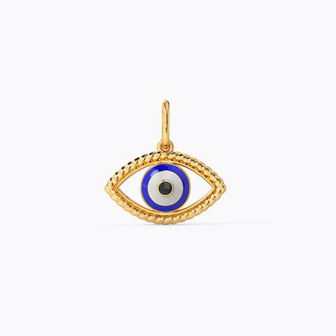 Exclusive Evil Eye Gold Charm Gold Charms 14 Karat Yellow Gold Exclusive Evil Eye Gold Charm