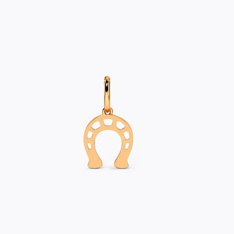 Horseshoe Good Luck Gold Charm Gold Charms 14 Karat Rose Gold Horseshoe Good Luck Gold Charm