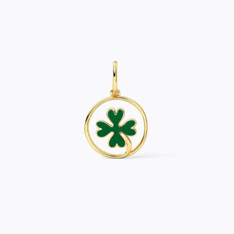Lucky Clover Gold Charm Gold Charms 14 Karat Yellow Gold Lucky Clover Gold Charm