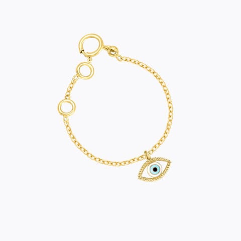 Evil Eye Gold Watch Charm Gold Charms 14 Karat Yellow Gold Evil Eye Gold Watch Charm