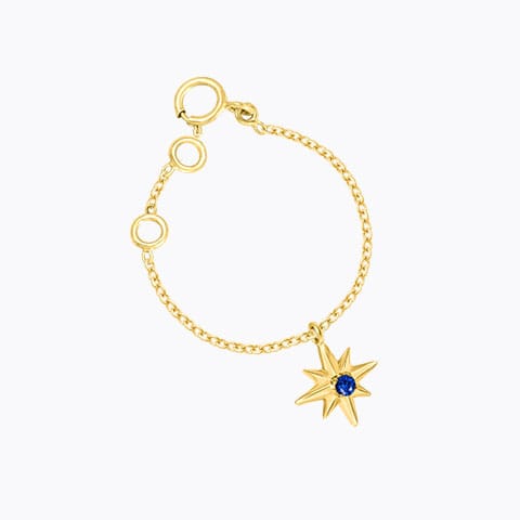 North Star Gemstone Watch Charm Gold,Gemstone Charms 14 Karat Yellow Gold North Star Gemstone Watch Charm