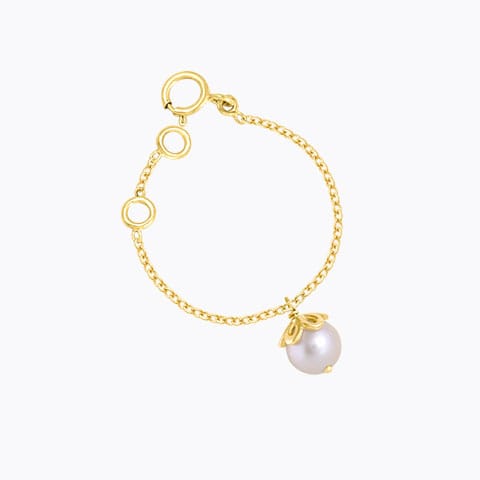 Pearl Shine Watch Charm Gold,Gemstone Charms 14 Karat Yellow Gold Pearl Shine Watch Charm