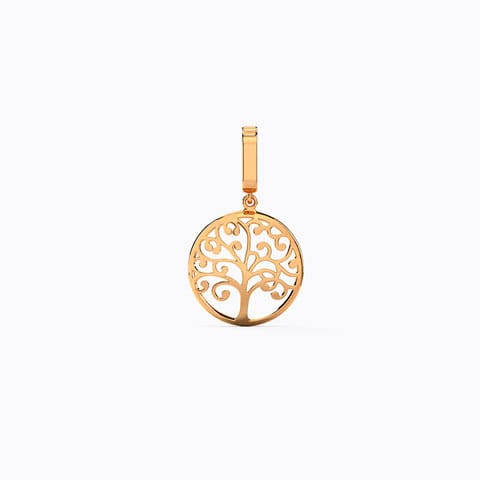 Tree of Life Gold Charm Pendant Gold Charms 14 Karat Rose Gold Tree of Life Gold Charm Pendant
