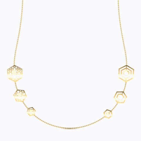 Dee Hexagonal Ripple Necklace Dee Hexagonal Ripple Necklace hover