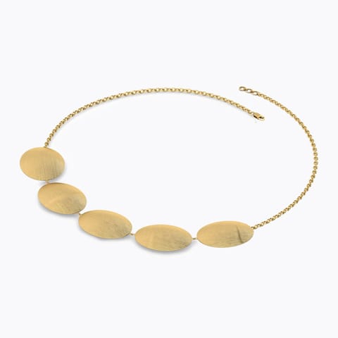 Haley Stamped Gold Necklace Gold Necklaces 18 Karat Yellow Gold Haley Stamped Gold Necklace