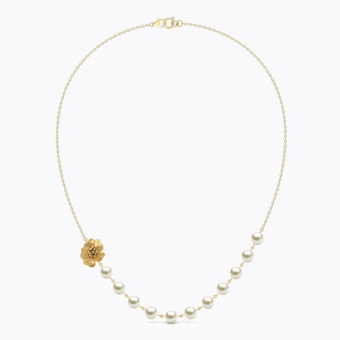 Floret Pearl String Necklace Floret Pearl String Necklace hover