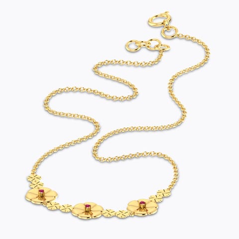 Scarlet Serie Gemstone Necklace Gold Necklaces 18 Karat Yellow Gold Scarlet Serie Gemstone Necklace