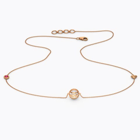Pearl Orb Clover Necklace Gold Necklaces 14 Karat Rose Gold Pearl Orb Clover Necklace