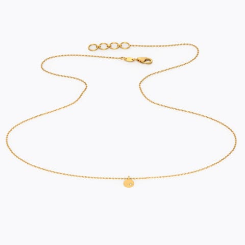 Classic Circlet Gemstone Necklace Gold Necklaces 14 Karat Yellow Gold Classic Circlet Gemstone Necklace