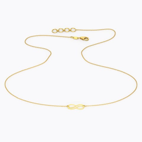 Infinity Bar Gold Necklace Gold Necklaces 14 Karat Yellow Gold Infinity Bar Gold Necklace