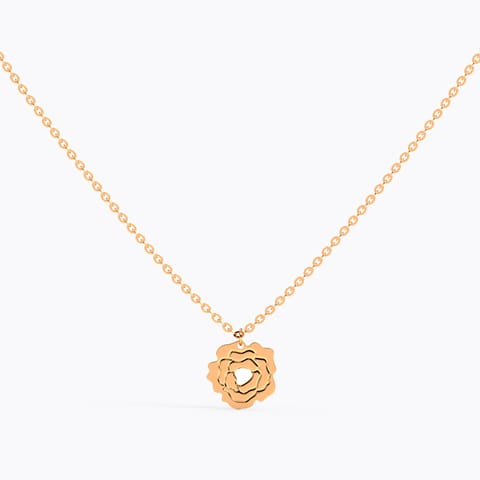 Cherish Floret Gold Necklace Gold Necklaces 14 Karat Rose Gold Cherish Floret Gold Necklace