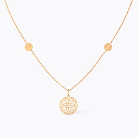 Adorned Personalised Gold Necklace Gold Necklaces 14 Karat Rose Gold Adorned Personalised Gold Necklace