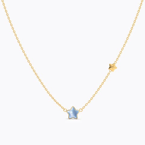 Starlight Kids' Gold Necklace Gold Necklaces 14 Karat Yellow Gold Starlight Kids' Gold Necklace
