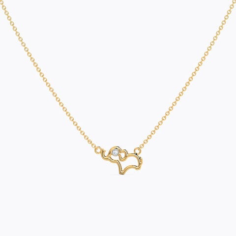 Lil Elly Kids' Gemstone Necklace Gold,Gemstone Necklaces 14 Karat Yellow Gold Lil Elly Kids' Gemstone Necklace