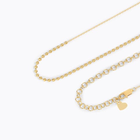 Sparkling Beads Gold Necklace Gold Necklaces 14 Karat Yellow Gold Sparkling Beads Gold Necklace