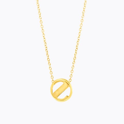 Artsy Alphabet Z Gold Necklace Gold Necklaces 14 Karat Yellow Gold Artsy Alphabet Z Gold Necklace