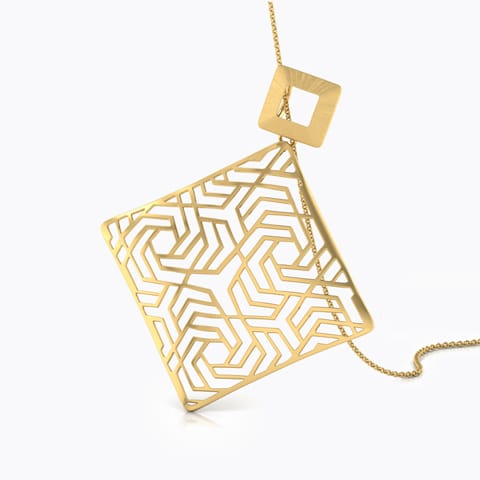 Deena Cutout Gold Pendant Gold Pendants 18 Karat Yellow Gold Deena Cutout Gold Pendant