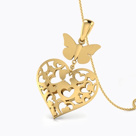 Arabelle Cutout Gold Pendant Gold Pendants 18 Karat Yellow Gold Arabelle Cutout Gold Pendant