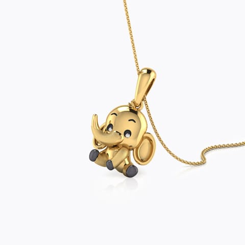 Baby Elephant Kids' Gold Pendant Gold Pendants 18 Karat Yellow Gold Baby Elephant Kids' Gold Pendant