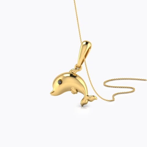 Jumping Dolphin Kids' Gold Pendant Gold Pendants 18 Karat Yellow Gold Jumping Dolphin Kids' Gold Pendant