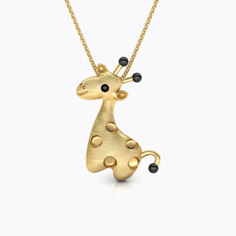 Cute Giraffe Kids' Gold Pendant Gold Pendants 18 Karat Yellow Gold Cute Giraffe Kids' Gold Pendant