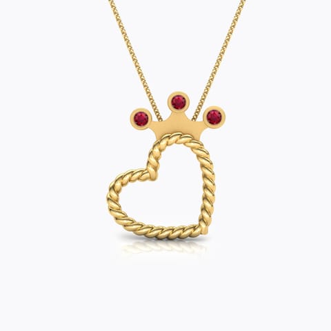 Queen of My Heart Gemstone Pendant Gold Pendants 14 Karat Yellow Gold Queen of My Heart Gemstone Pendant