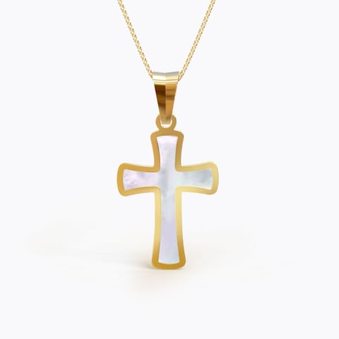 Cross Kids' Gemstone Pendant Gold Pendants 14 Karat Yellow Gold Cross Kids' Gemstone Pendant
