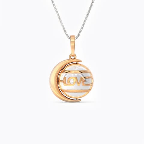 Spinning Love Pearl Pendant Gold Pendants 14 Karat Rose Gold Spinning Love Pearl Pendant