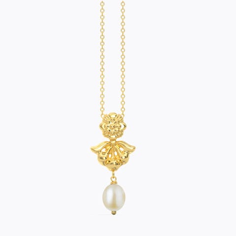 Vanya Ornate Pearl Pendant Gold,Gemstone Pendants 18 Karat Yellow Gold Vanya Ornate Pearl Pendant