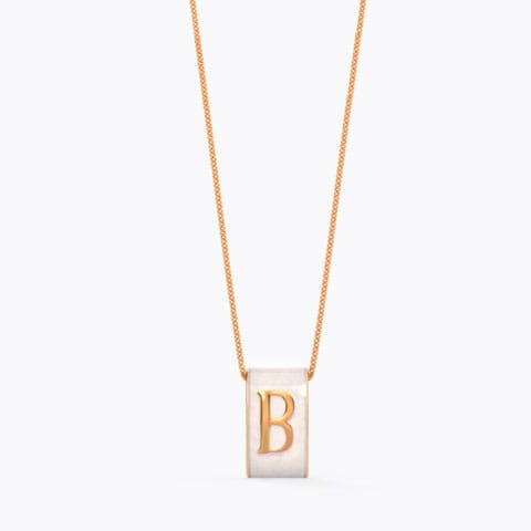 Alphabet B Vibrant Gold Pendant Gold Pendants 14 Karat Rose Gold Alphabet B Vibrant Gold Pendant