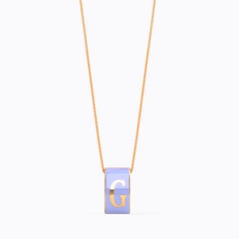 Alphabet G Vibrant Gold Pendant Gold Pendants 14 Karat Rose Gold Alphabet G Vibrant Gold Pendant