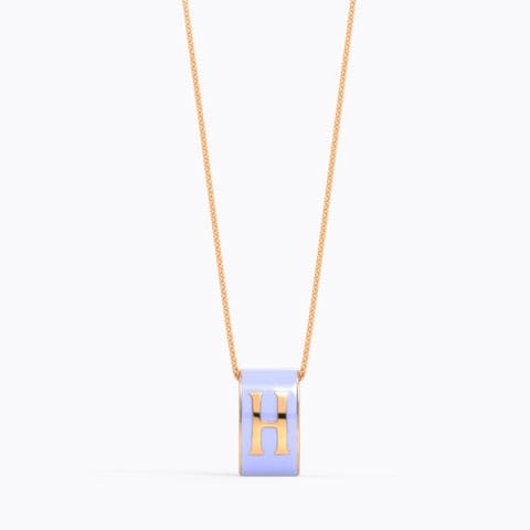 Alphabet H Vibrant Gold Pendant Gold Pendants 14 Karat Rose Gold Alphabet H Vibrant Gold Pendant