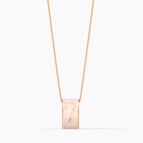 Number 7 Vibrant Gold Pendant Gold Pendants 14 Karat Rose Gold Number 7 Vibrant Gold Pendant