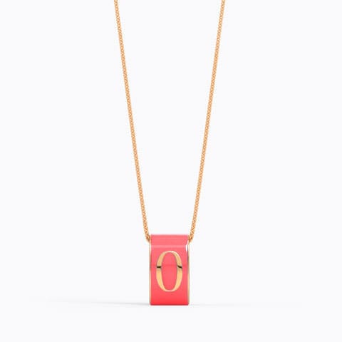 Number 0 Vibrant Gold Pendant Gold Pendants 14 Karat Rose Gold Number 0 Vibrant Gold Pendant