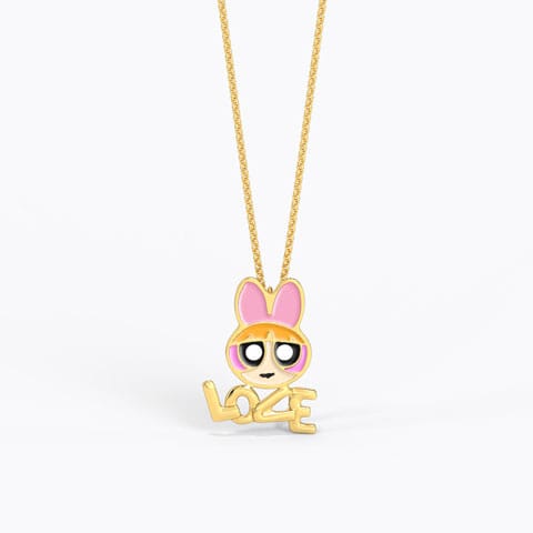 Love Blossom Kids' Gold Pendant Gold Pendants 14 Karat Yellow Gold Love Blossom Kids' Gold Pendant