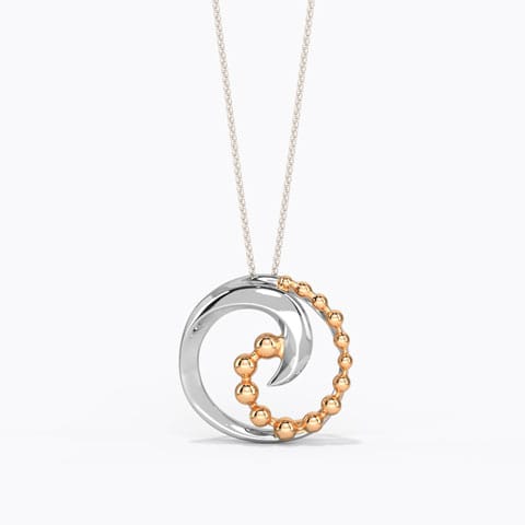 Swirly Dew Platinum Pendant Platinum,Gold Pendants Platinum 950, 18 Karat Two Tone Gold Swirly Dew Platinum Pendant