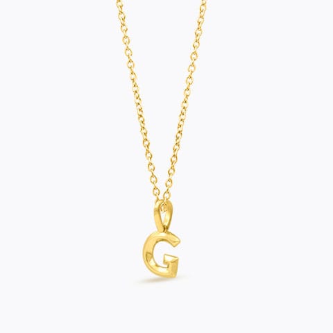 Bold Alphabet G Gold Pendant Gold Pendants 14 Karat Yellow Gold Bold Alphabet G Gold Pendant