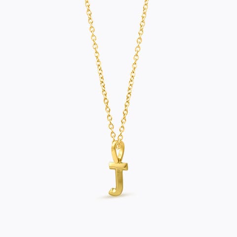 Bold Alphabet J Gold Pendant Gold Pendants 14 Karat Yellow Gold Bold Alphabet J Gold Pendant