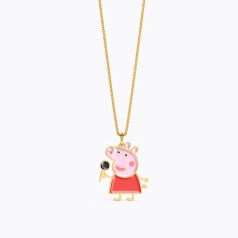I'm Peppa Kids' Gold Pendant Gold Pendants 14 Karat Yellow Gold I'm Peppa Kids' Gold Pendant